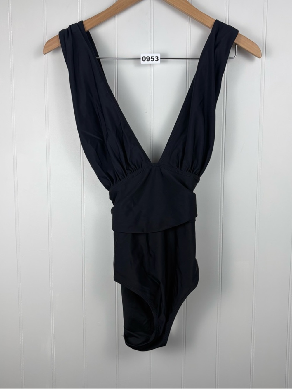 Cupshe Black Plunge One Piece Swimsuit | Minimal Chic‎ Resort  Small